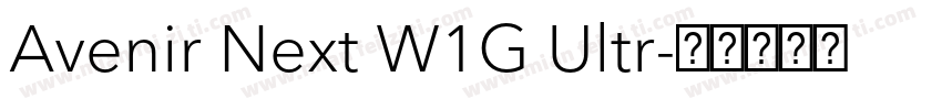 Avenir Next W1G Ultr字体转换